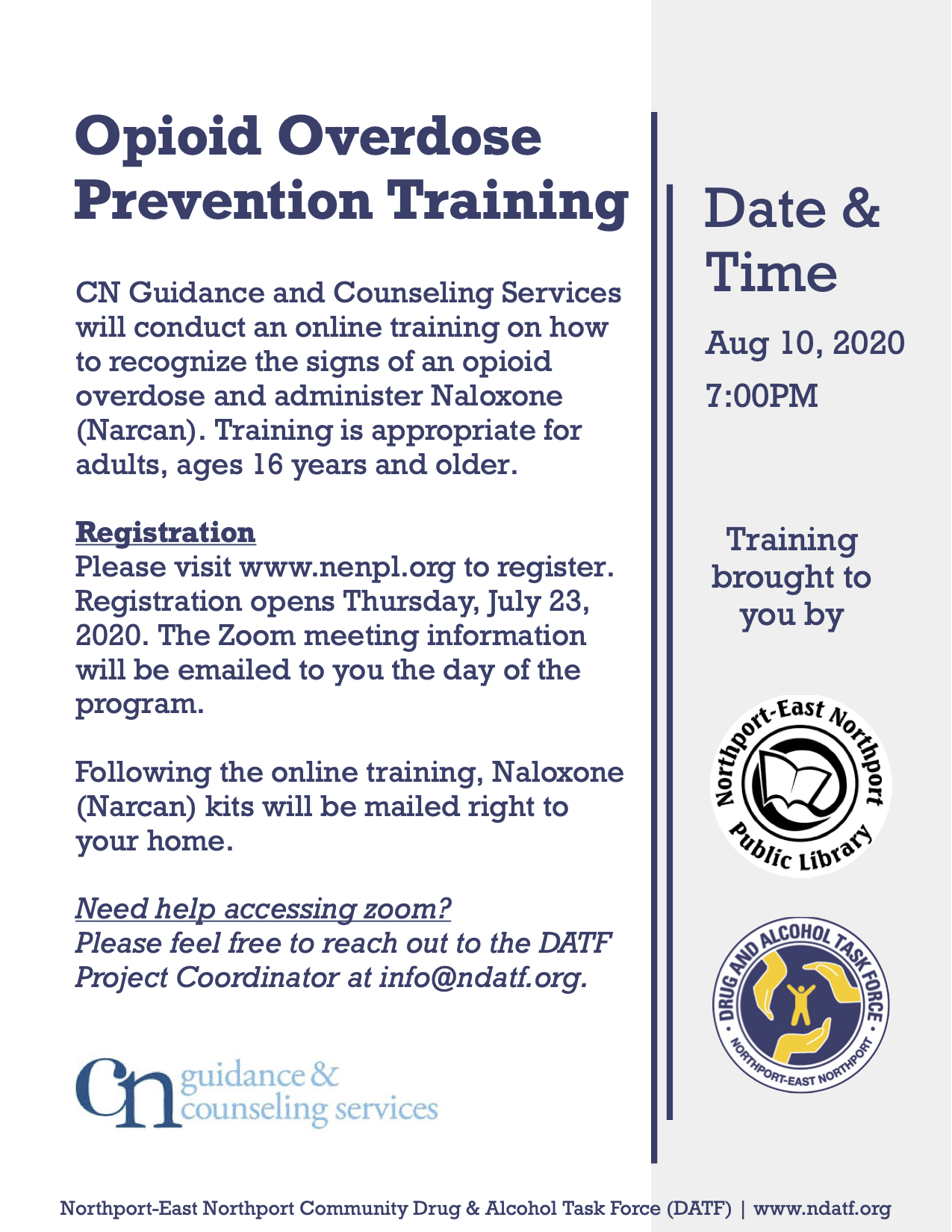 Opioid Overdose Prevention Training