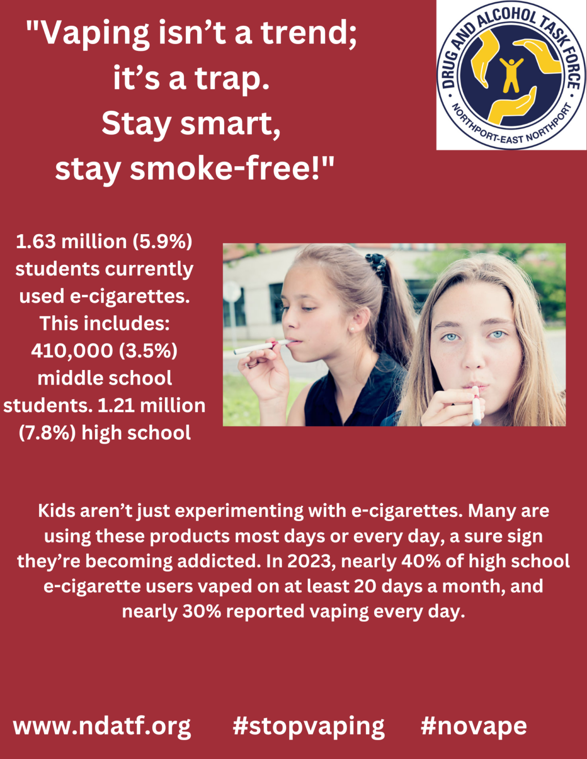 Vaping is not a trend!  It is a TRAP!!!
